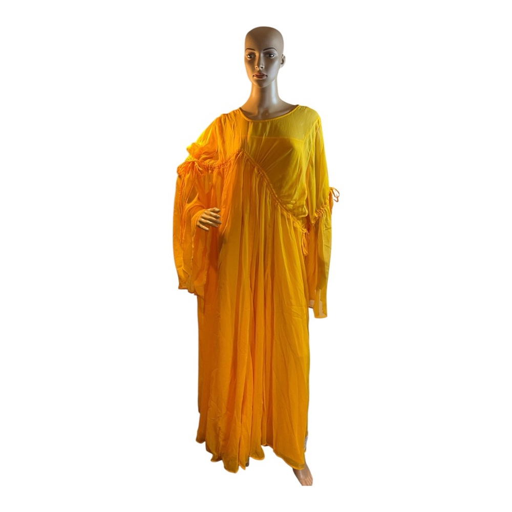 ASOS Yellow Long Sleeve Maxi Dress
